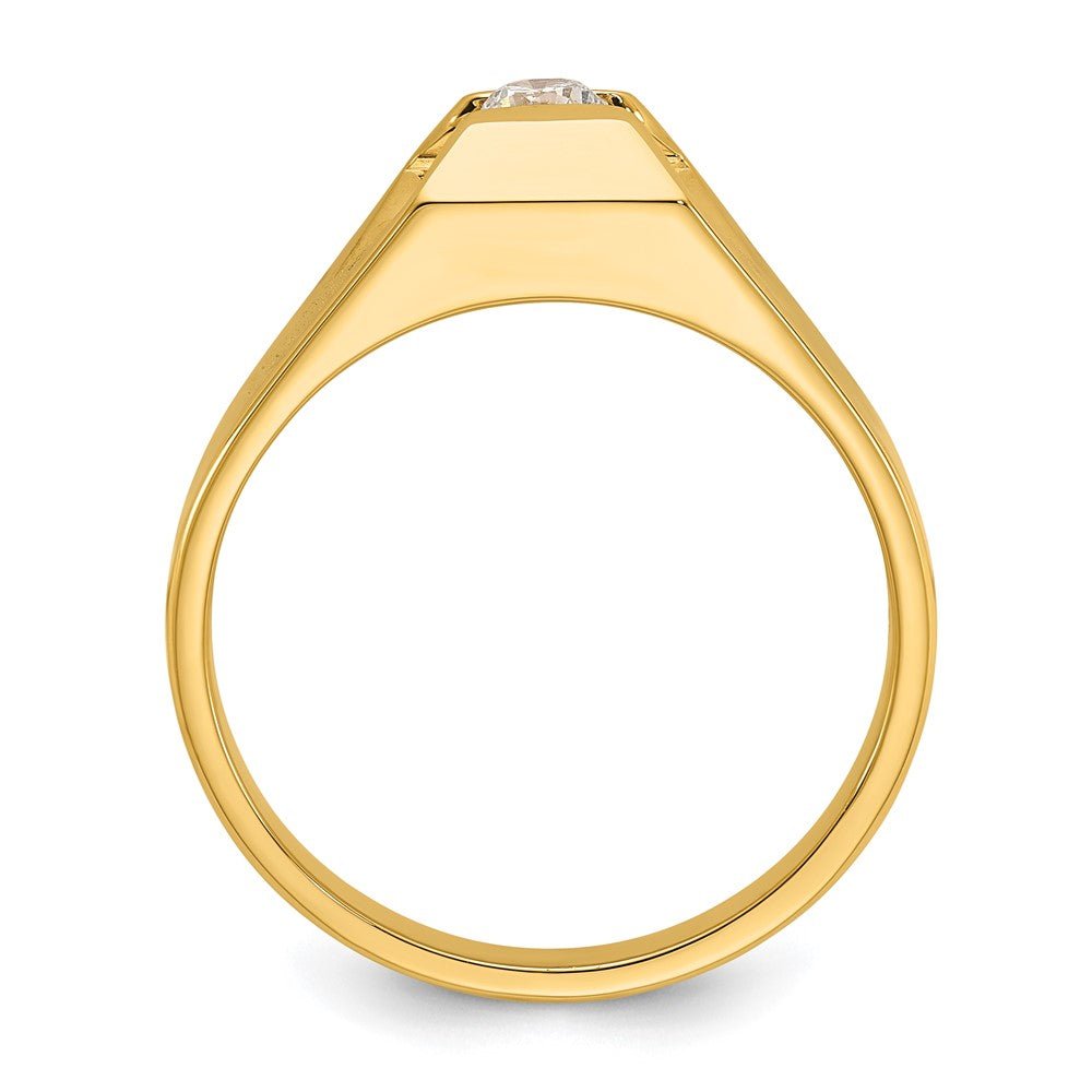14k IBGoodman Men's Polished 1/4 Carat AA Diamond Ring