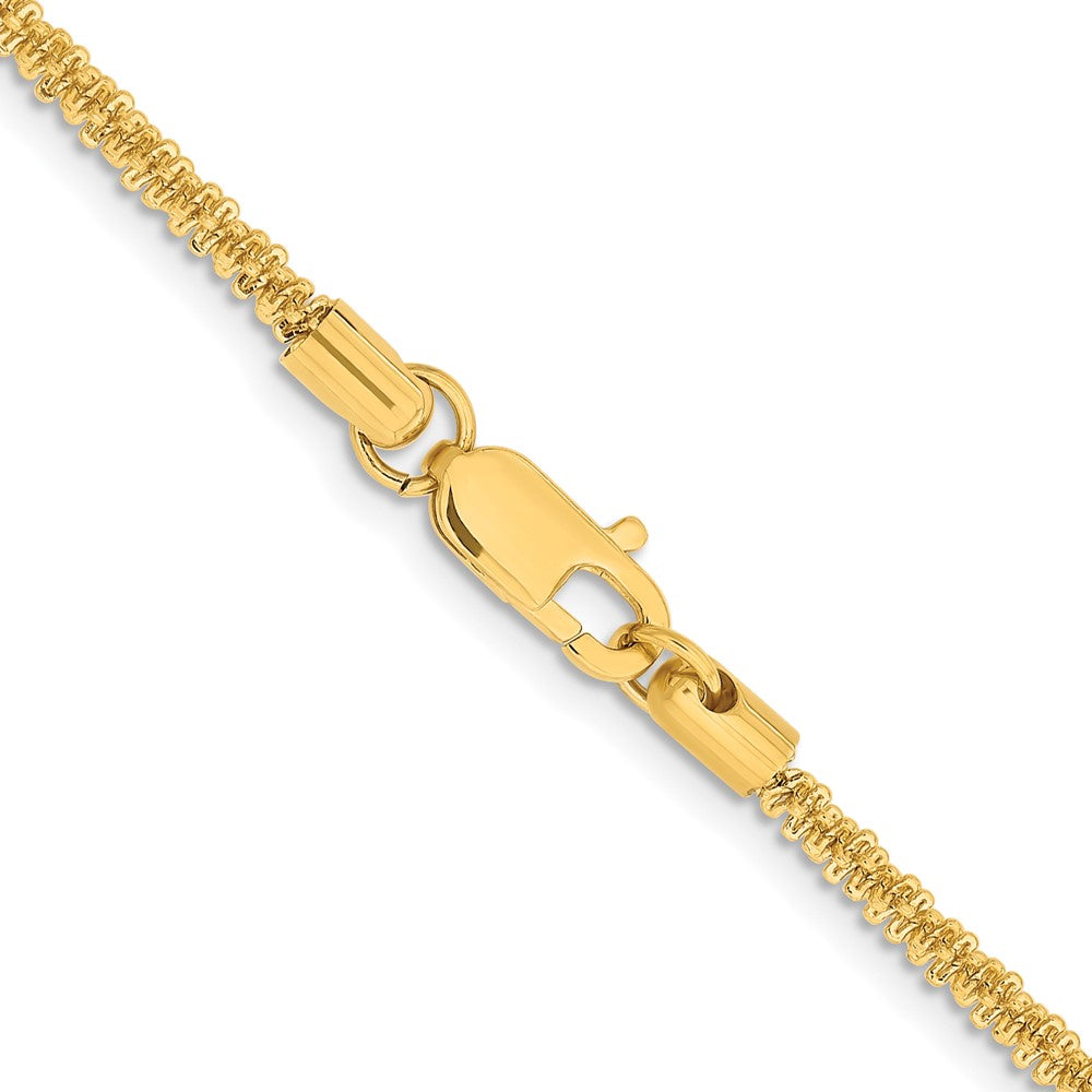 Stainless Steel Polished Yellow IP-plated 3mm Cyclone 20in Chain