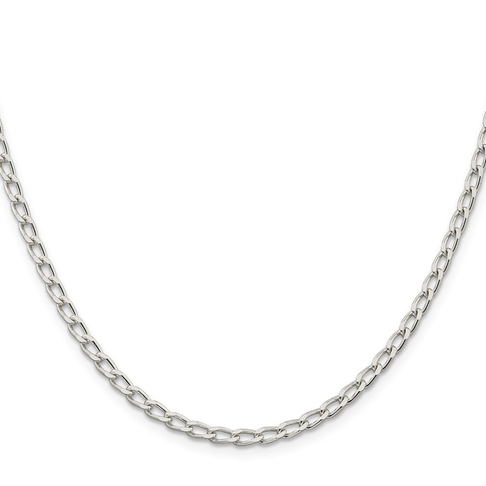Sterling Silver 3.2mm Open Elongated Link Chain 16 Inches