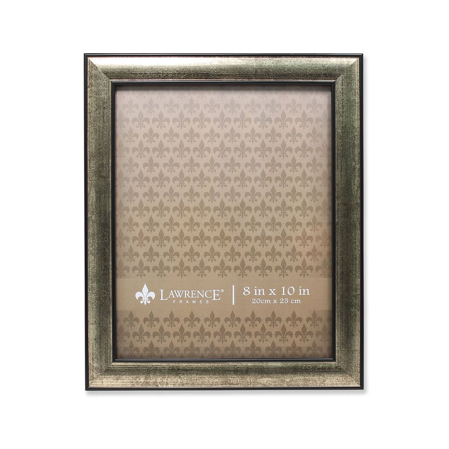 8x10 Domed Burnished Silver and Black Polystyrene Picture Frame QGM14184