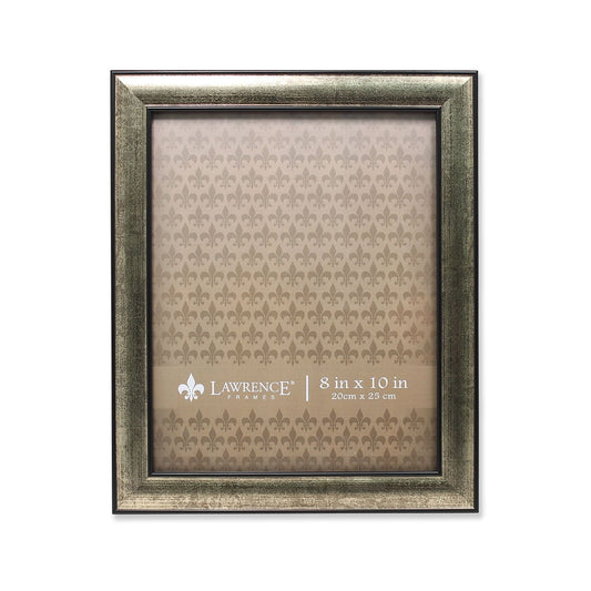 8x10 Domed Burnished Silver and Black Polystyrene Picture Frame QGM14184