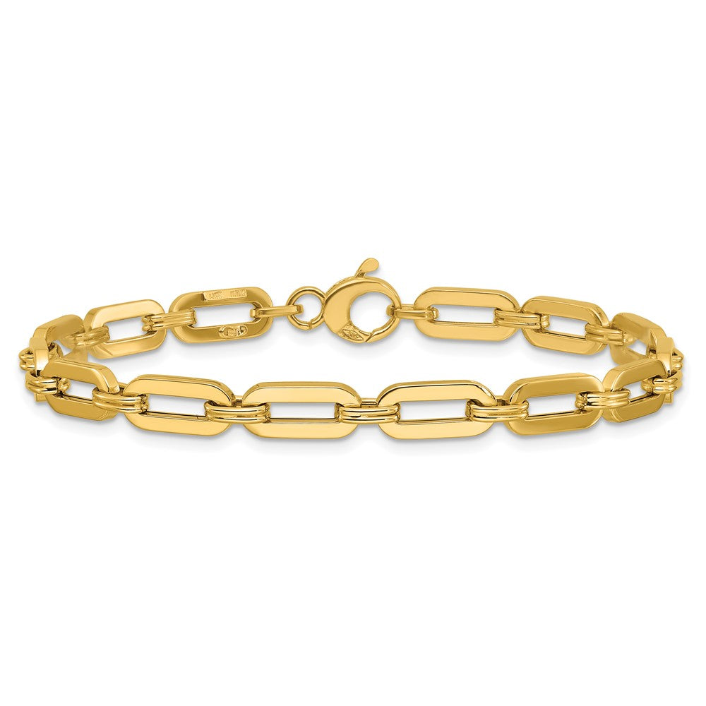 14K Polished Fancy Link Bracelet 7.75  inches
