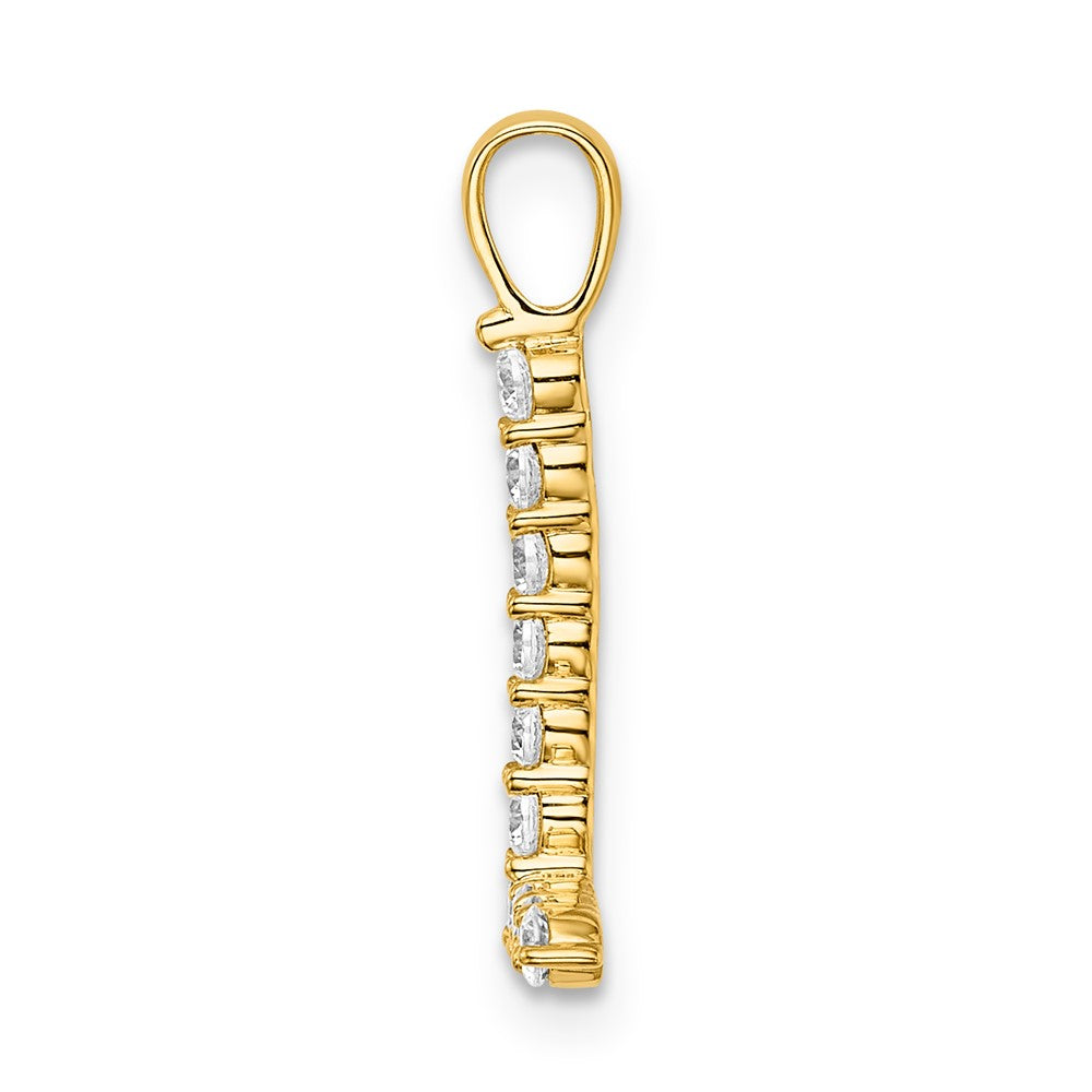 14KY Large Initial L Diamond Pendant