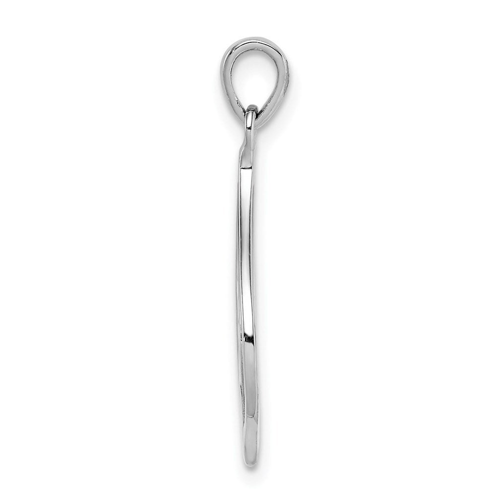 Sterling Silver Rhodium-plated Om Pendant