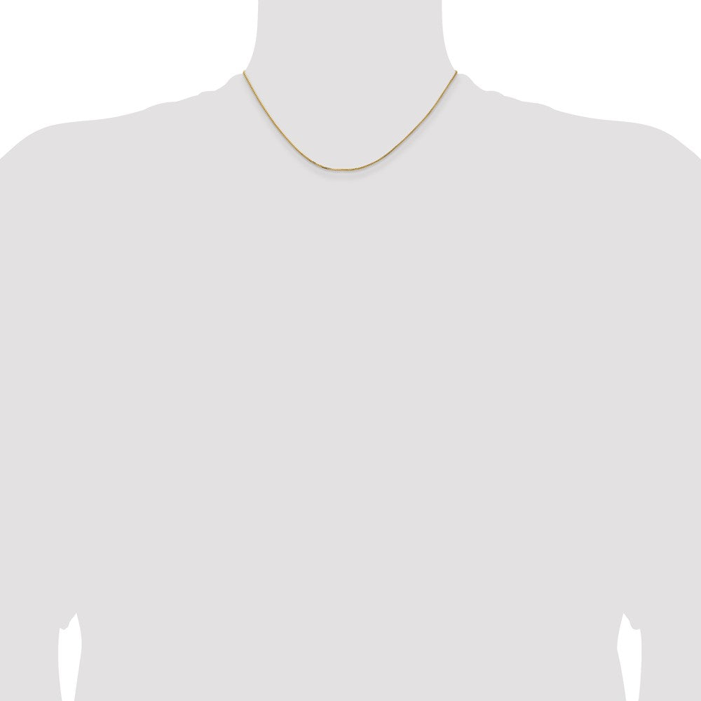14K 1mm Concave Box Chain