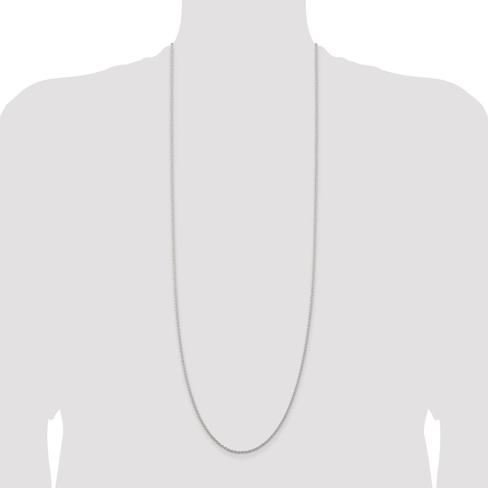 Sterling Silver 1.95mm Cable Chain 36 Inches