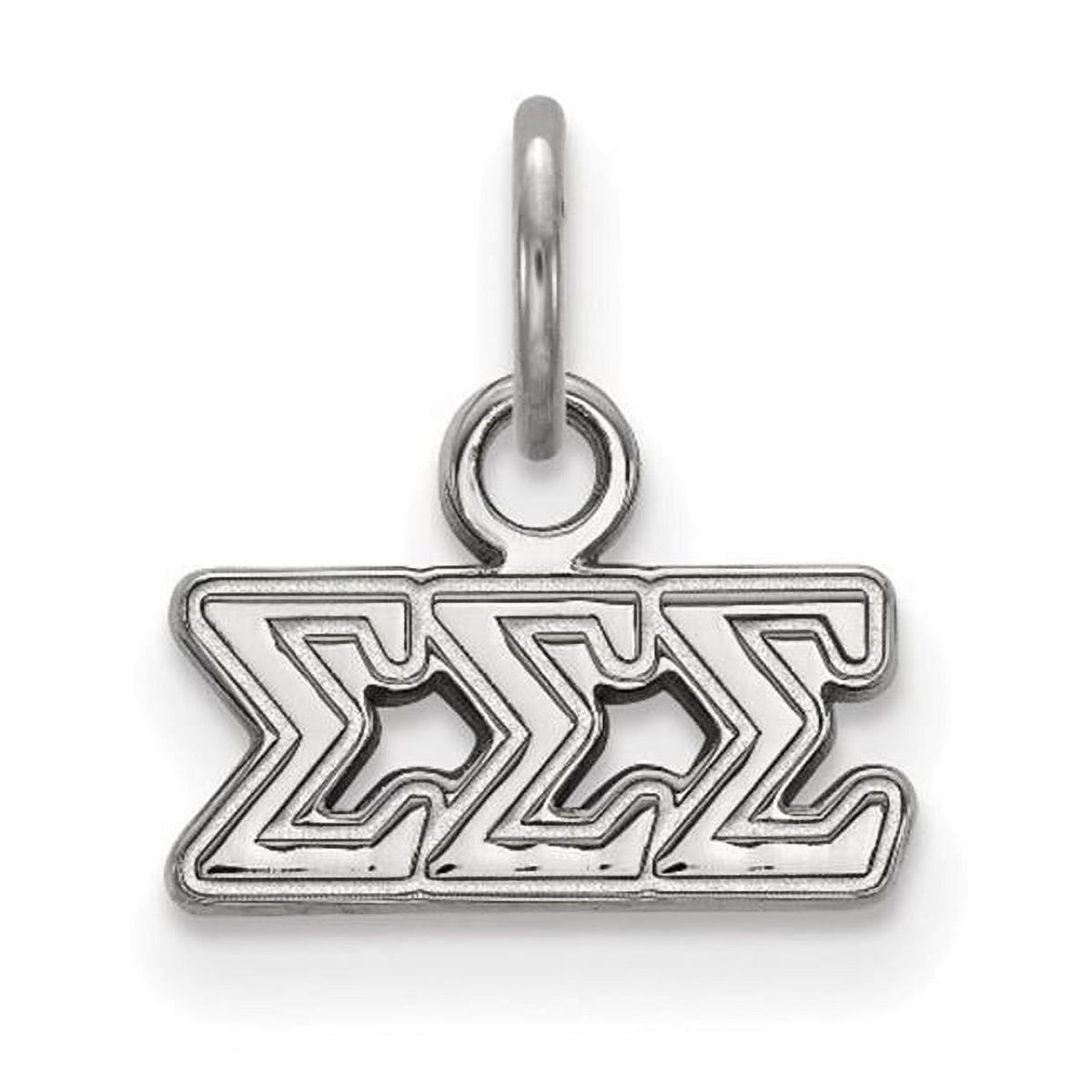 LogoArt Sterling Silver Sigma Sigma Sigma Extra Small Pendant Necklace