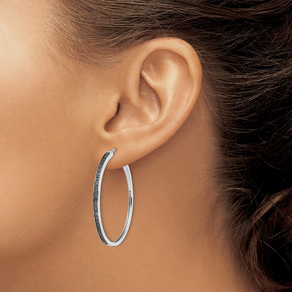 Sterling Silver Rhodium-plated Polished Horse Children's Post Earrings