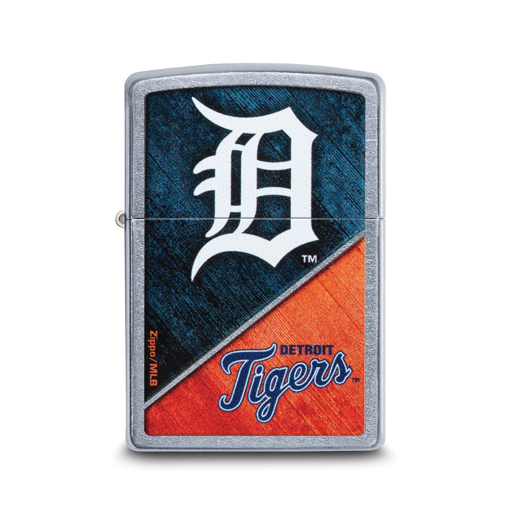 Zippo Street Chrome Detroit Tigers Color Image MLB Lighter