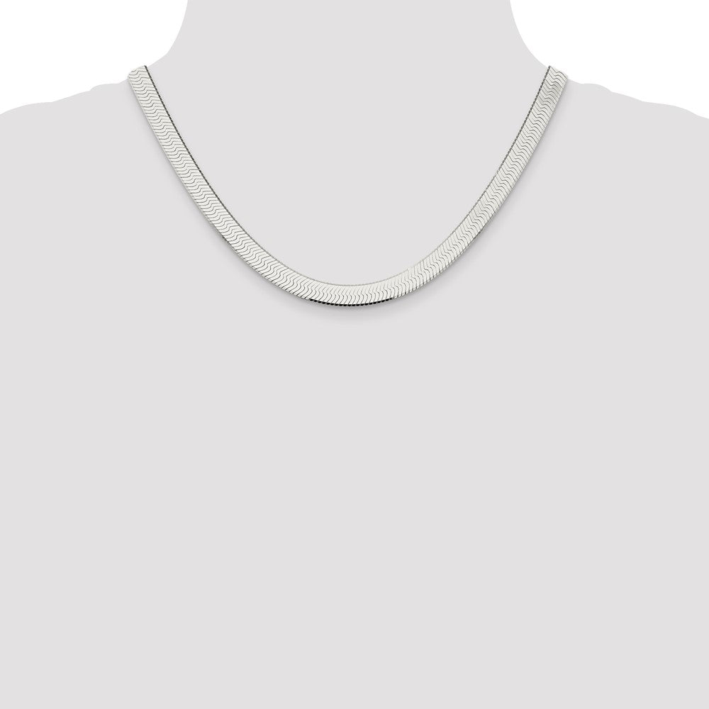 Sterling Silver 8mm Magic Herringbone Chain 18 Inches