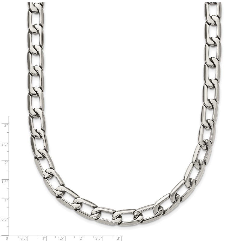 Stainless Steel Polished Open Link 24in Necklace