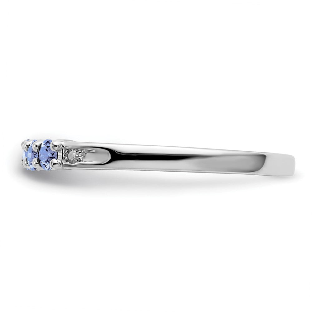 10k White Gold Tanzanite & Diamond Ring