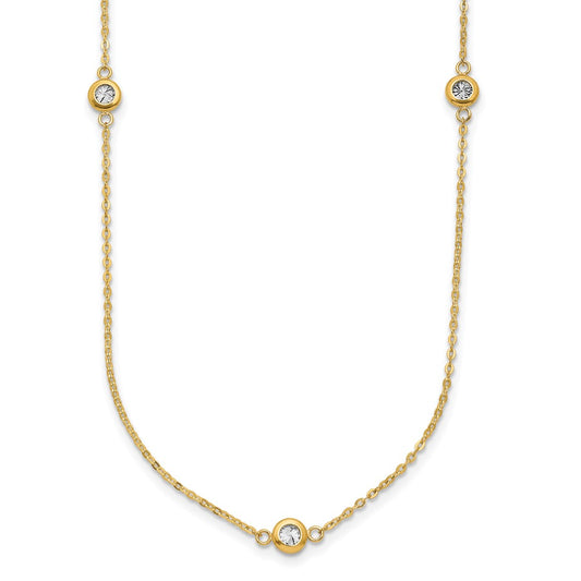 14k Two-tone Polished D/C Necklace