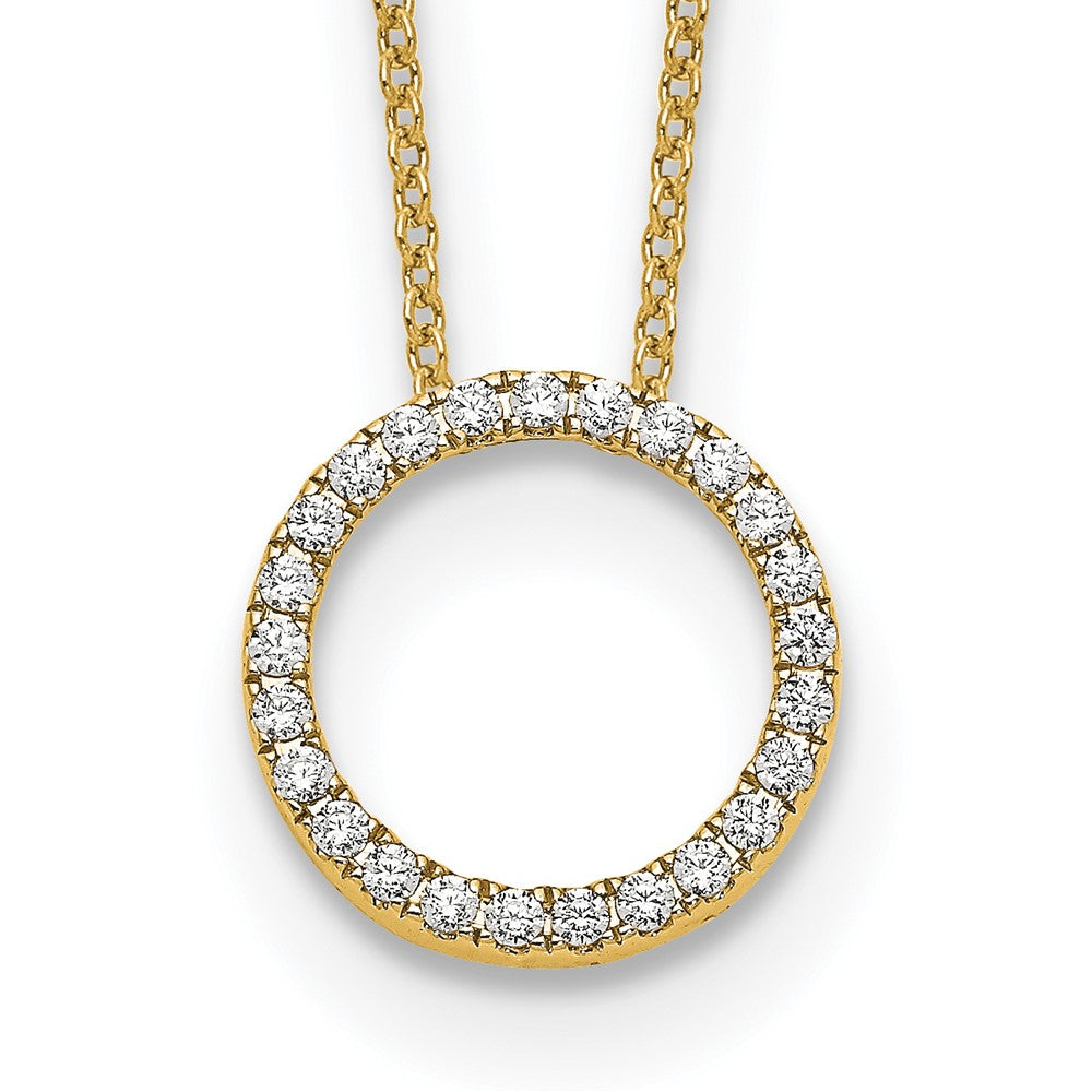 True Origin 14k 1/4 carat Lab Grown Diamond VS DEF 18 inch Eternity Pendant Necklace