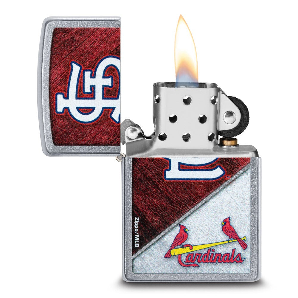 Zippo Street Chrome St Louis Cardinals Color Image MLB Lighter