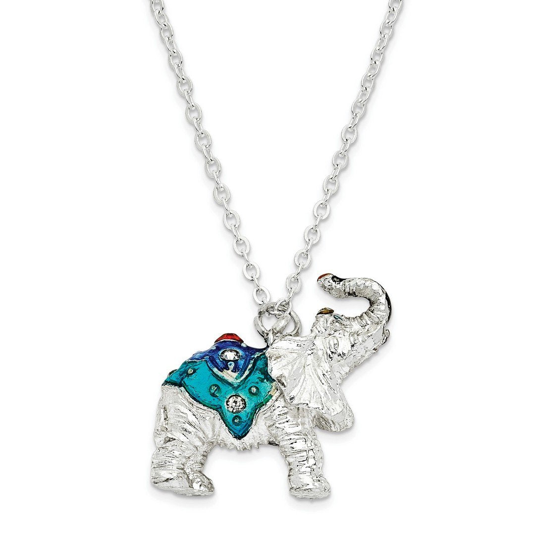 Crystal White Elephant Trinket Box