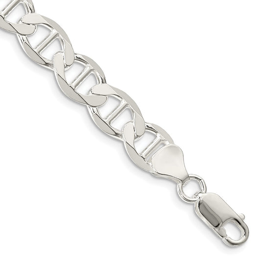 Sterling Silver 8.9mm Flat Anchor Chain 8 inches