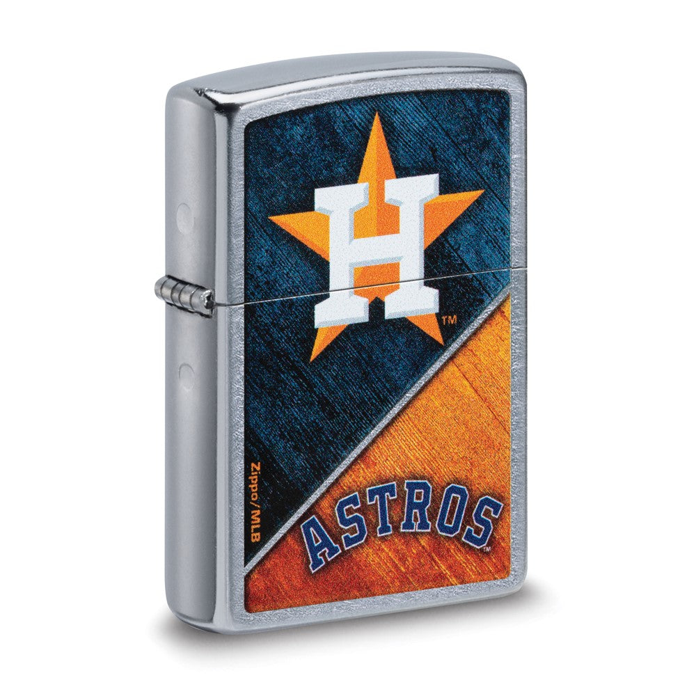 Zippo Street Chrome Houston Astros Color Image MLB Lighter