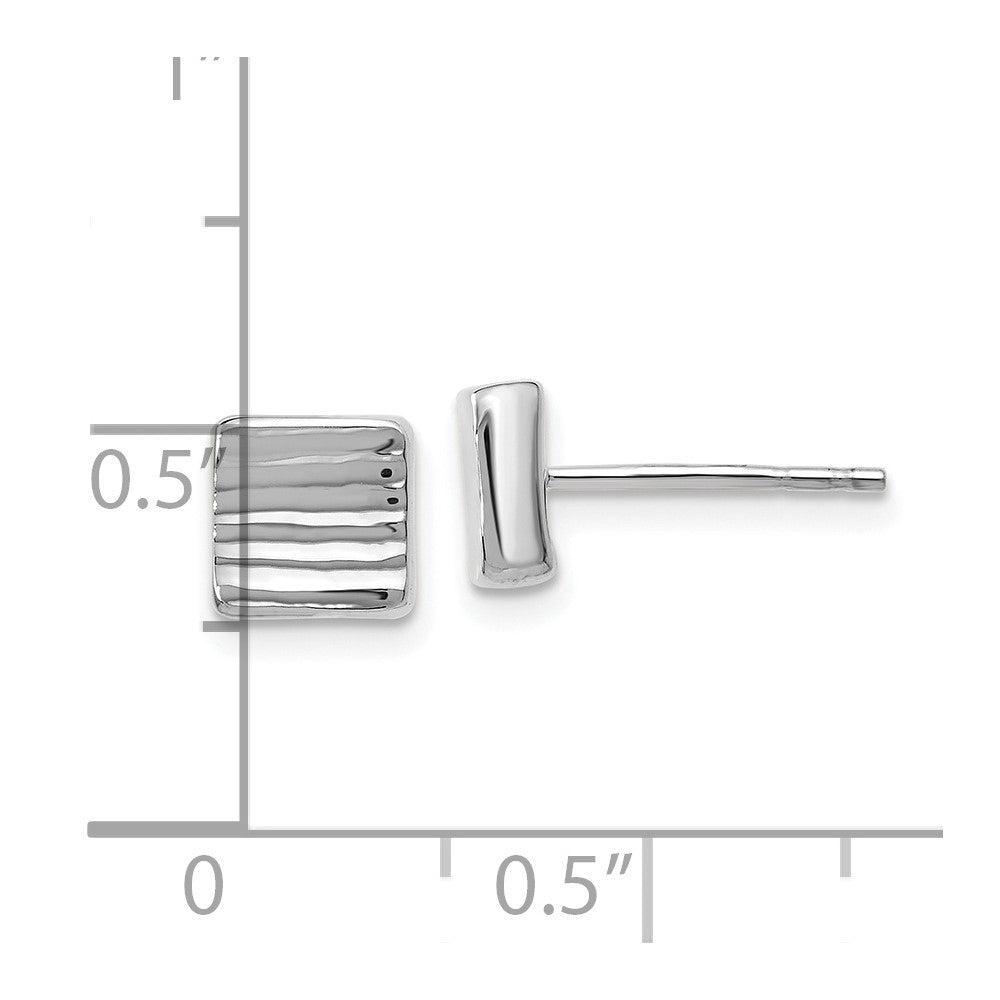 14K White Gold Post Earrings