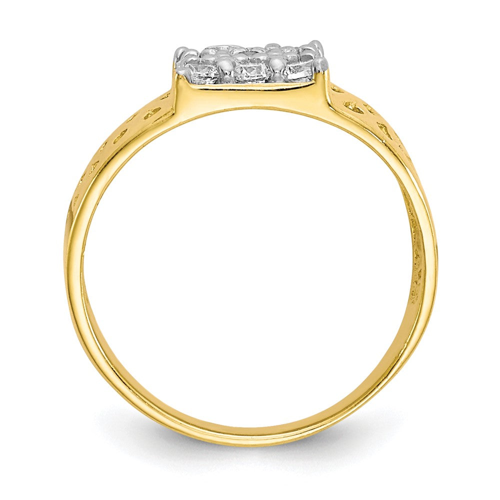 10k CZ Baby Ring Size 1.5