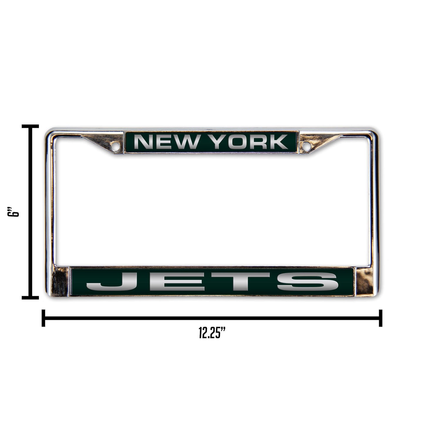 New York NY Jets NFL Chrome Metal Laser Cut License Plate Frame