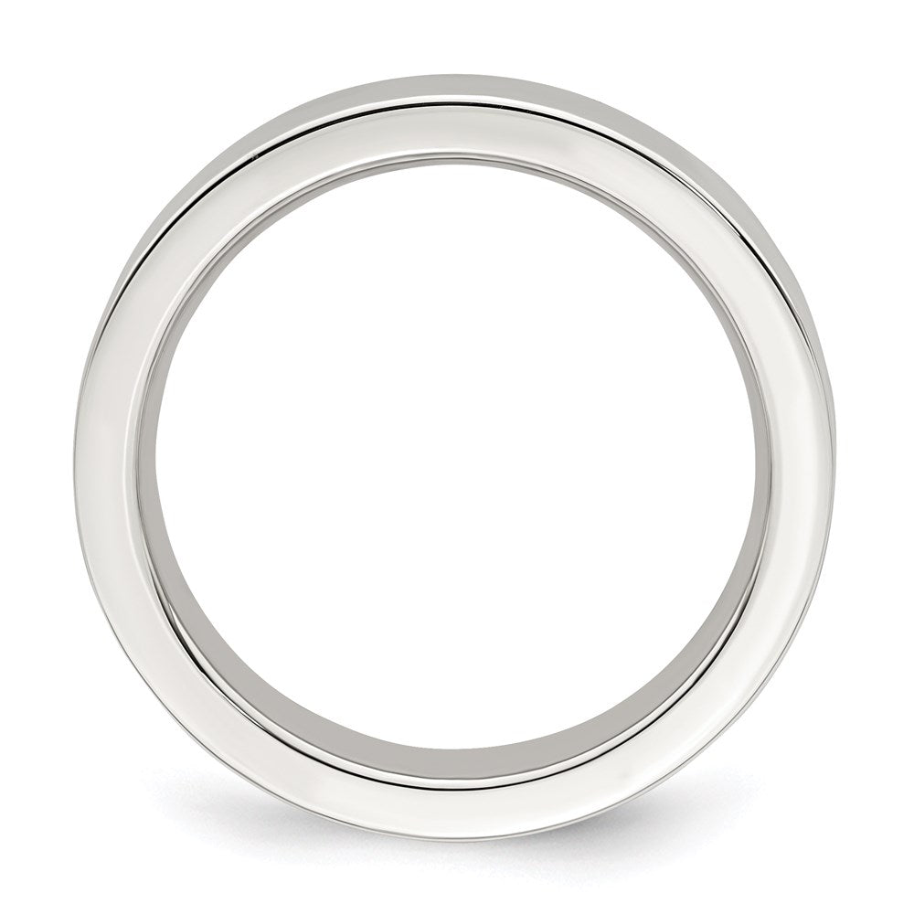 Sterling Silver 4mm Comfort Fit Flat Size 8.5 Band