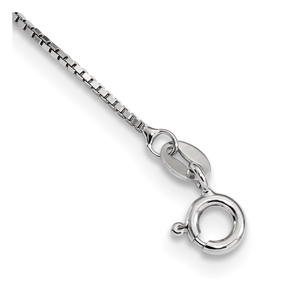 Sterling Silver Rhod-Plated CZ Brilliant Embers Cross w/ 2in ext Necklace