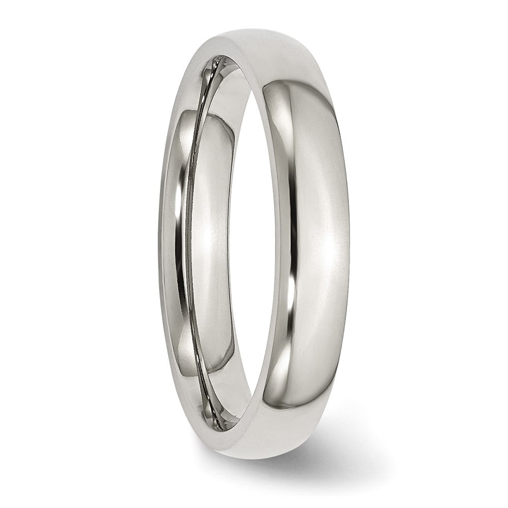 Stainless Steel Polished 4mm Half Round Band Size - 6