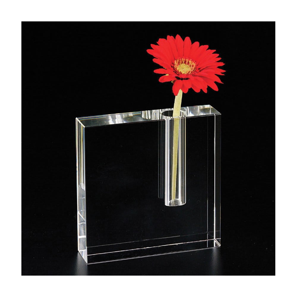 Badash Handcrafted Lead-free Crystal Block Bud Vase Q-GM259
