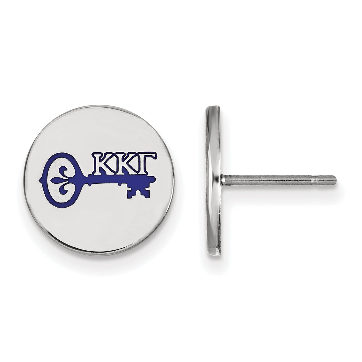 Sterling Silver Official Licensed Greek Sororities Kappa Kappa Gamma (???) Enameled Post Earrings