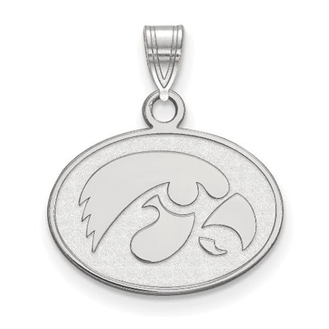 LogoArt SS044UIA Sterling Silver University of Iowa Small Pendant