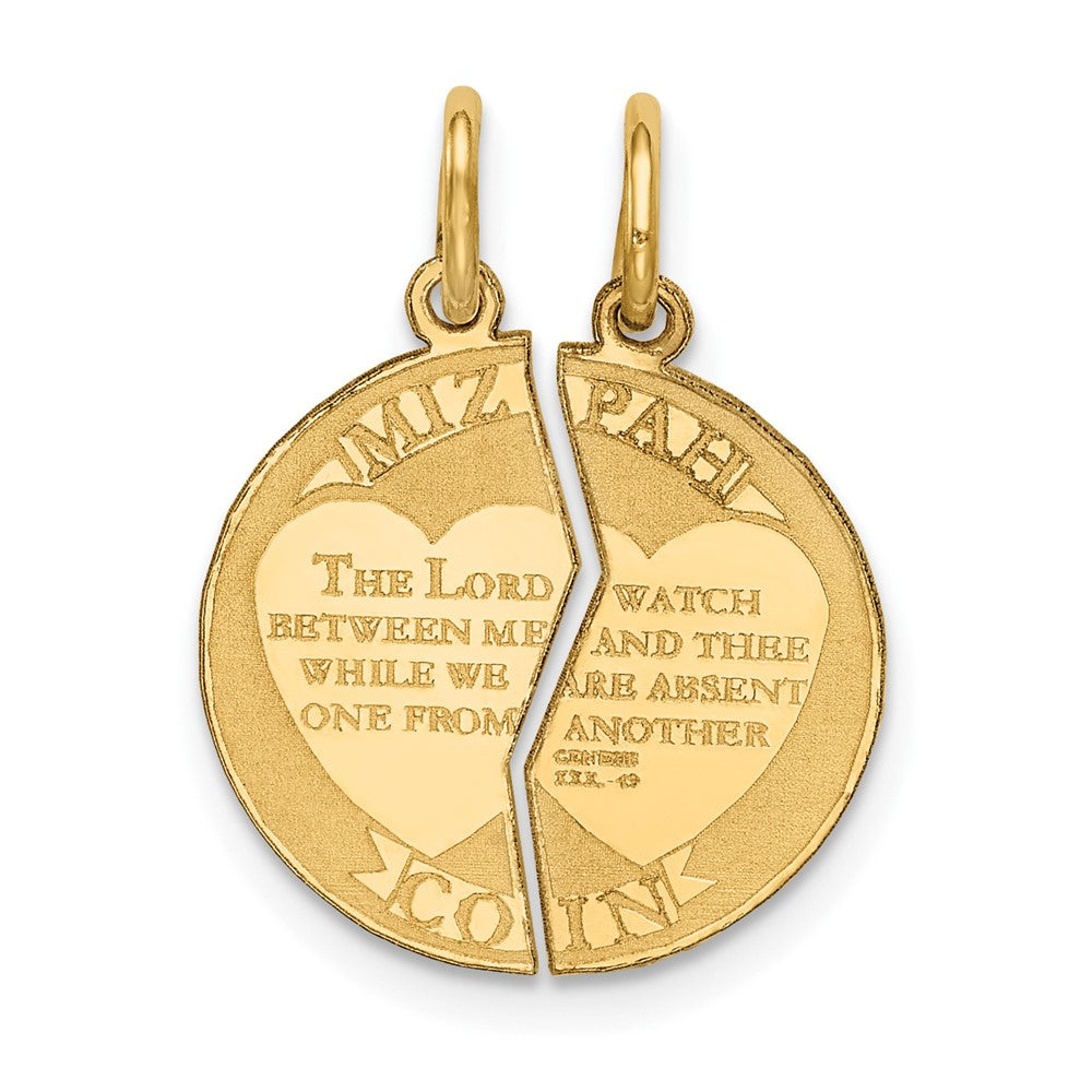 10K Mizpah Charm Yellow Gold