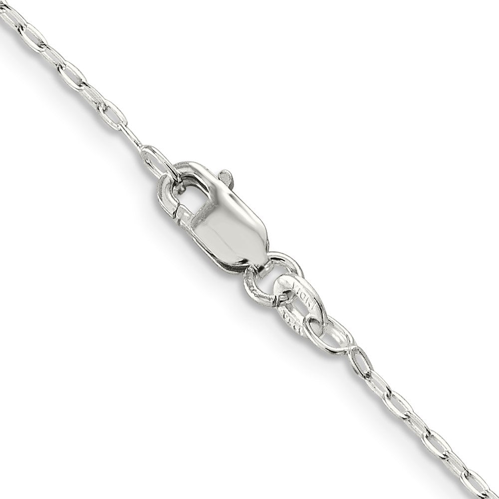 Sterling Silver 1.4mm Flat Oval Cable Chain 14 Inches