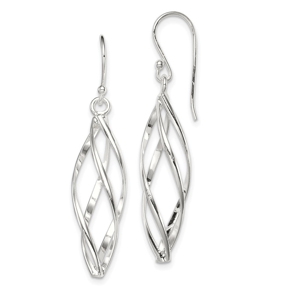 White Night Sterling Silver Rhodium-plated Black and White Diamond Circle Stud Post Earrings