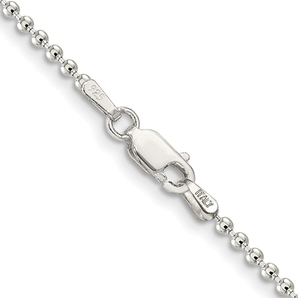 Sterling Silver 2mm Beaded Chain 18 Inches