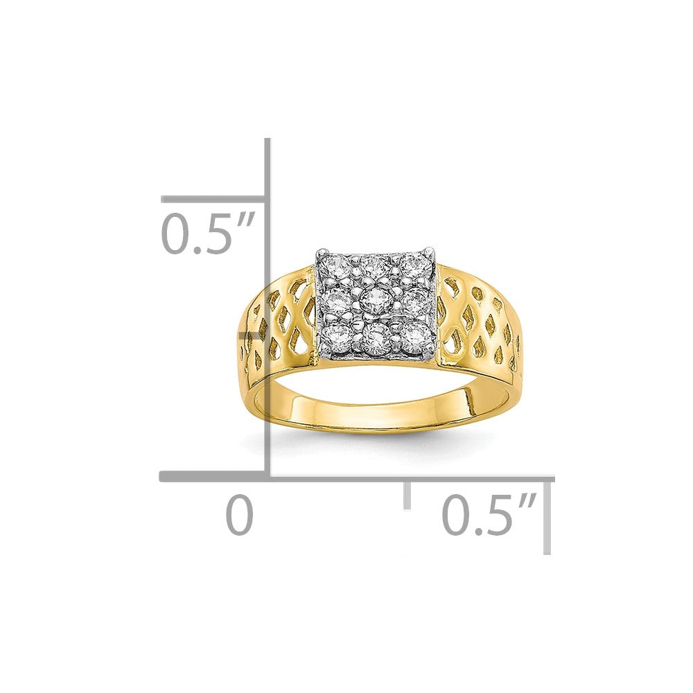 10k CZ Baby Ring Size 1.5