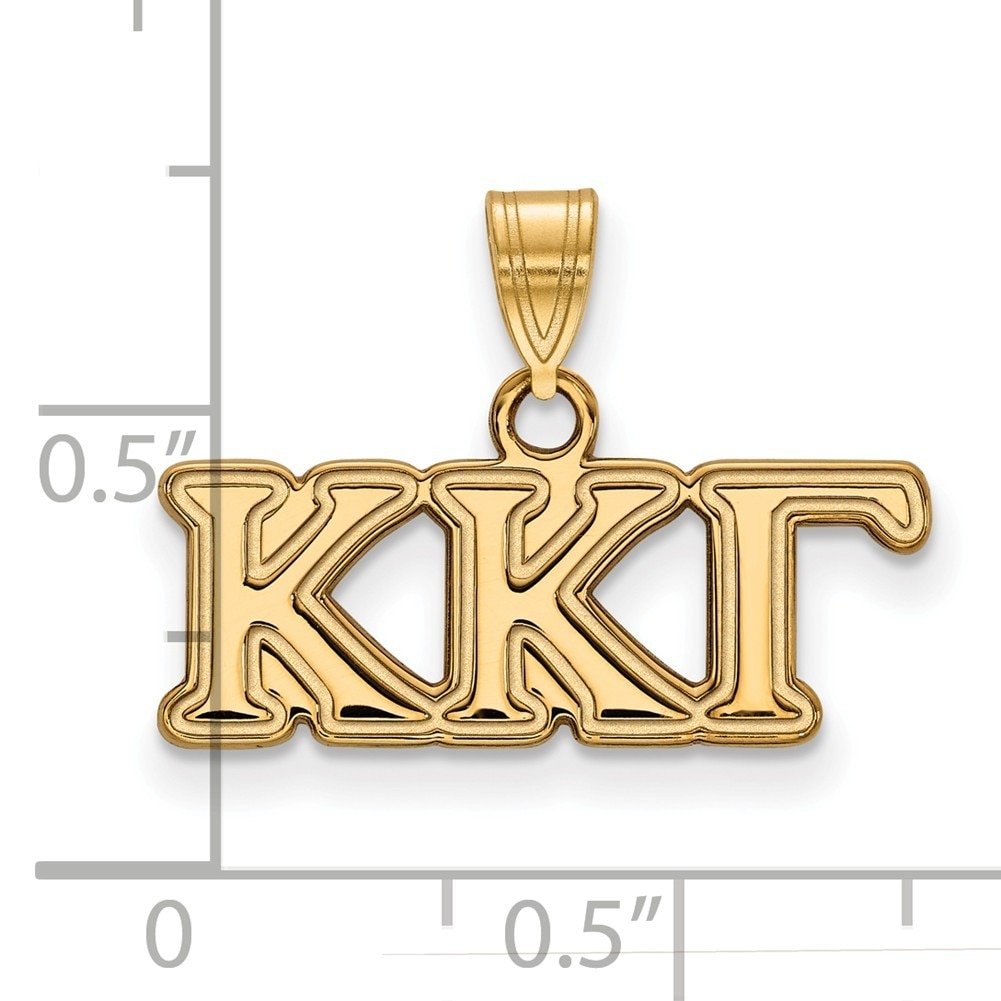Logoart Sterling Silver Gp Kappa Kappa Gamma Small Pendant