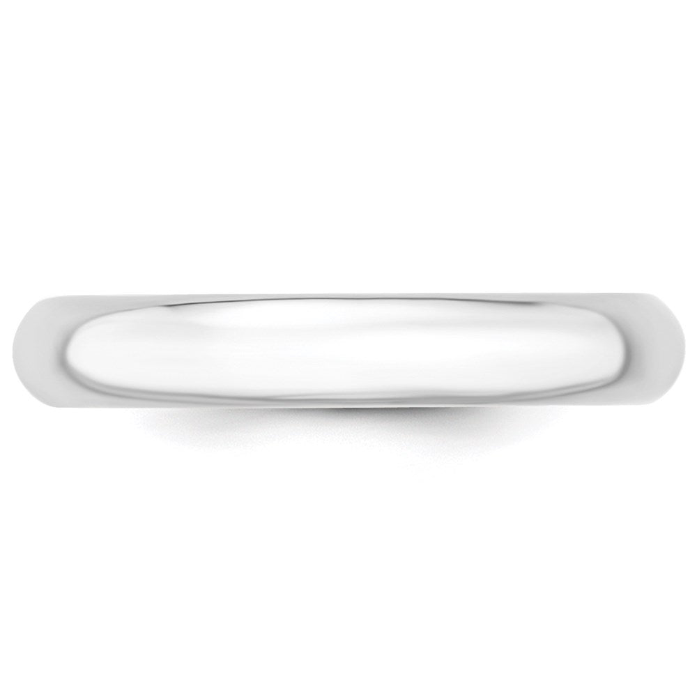 10k White Gold 4mm Standard Weight Comfort Fit Wedding Band Size 14
