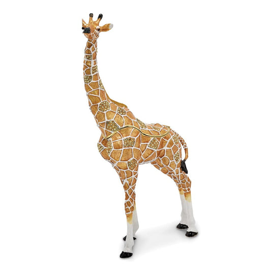 Pewter Large Giraffe Trinket Box
