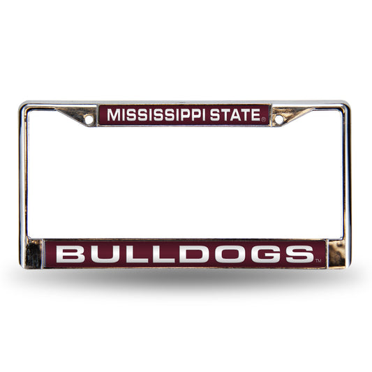 Mississippi-St-Bulldog's Chrome Metal Laser Cut License Plate Frame