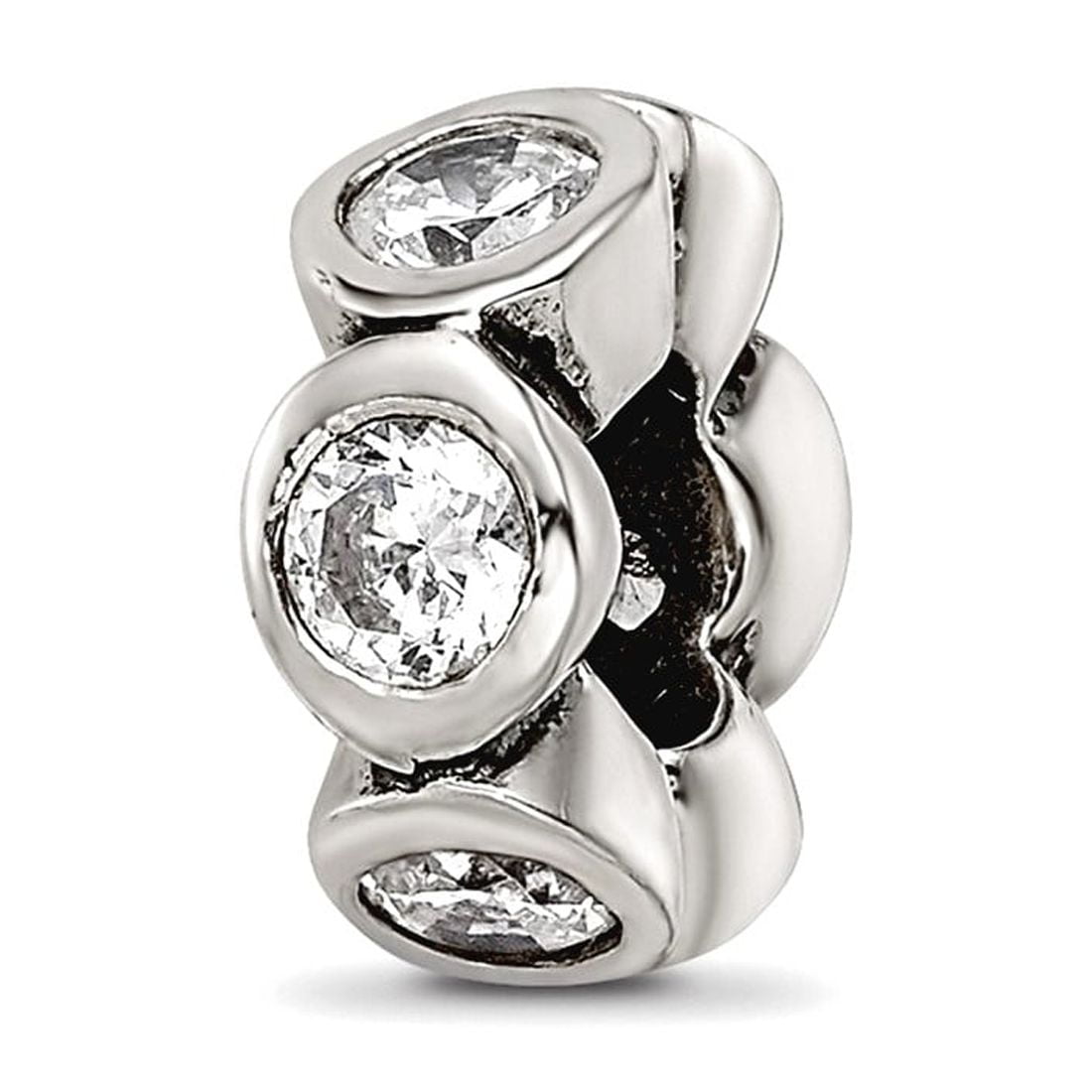 Sterling Silver Reflections CZ Bead