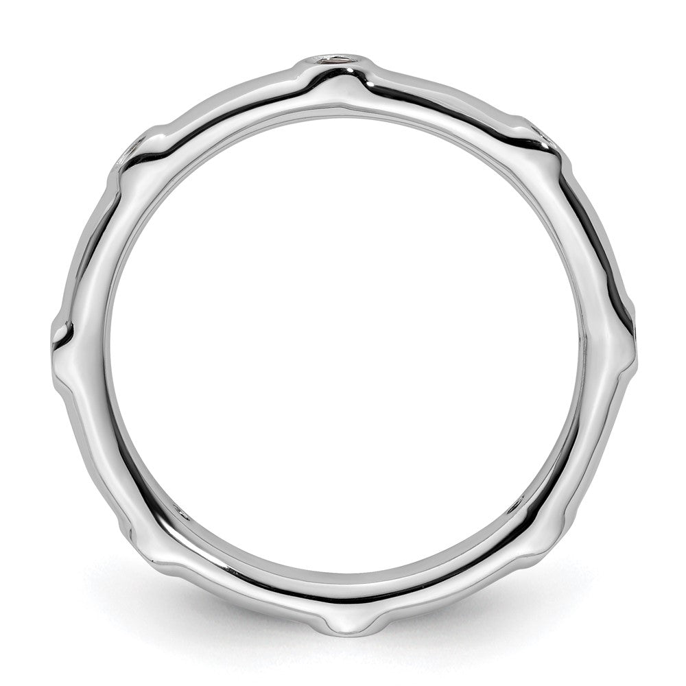 Sterling Silver Stackable Expressions Amethyst Ring Size -7