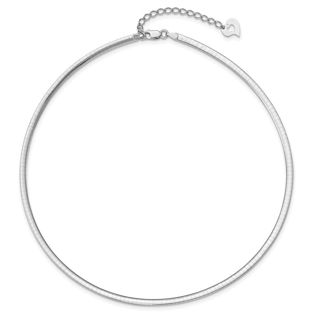 Sterling Silver Gold-pltd 3mm Reversible w/2in ext Cubetto Chain 18 Inches