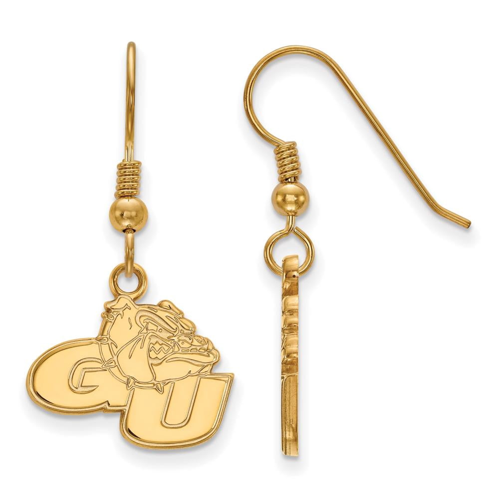 Logoart Sterling Silver Gp Gonzaga University Small Dangle Earrings