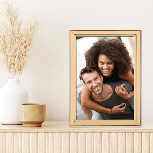 5x7 Gold Metal Picture Frame - Classic Bevel