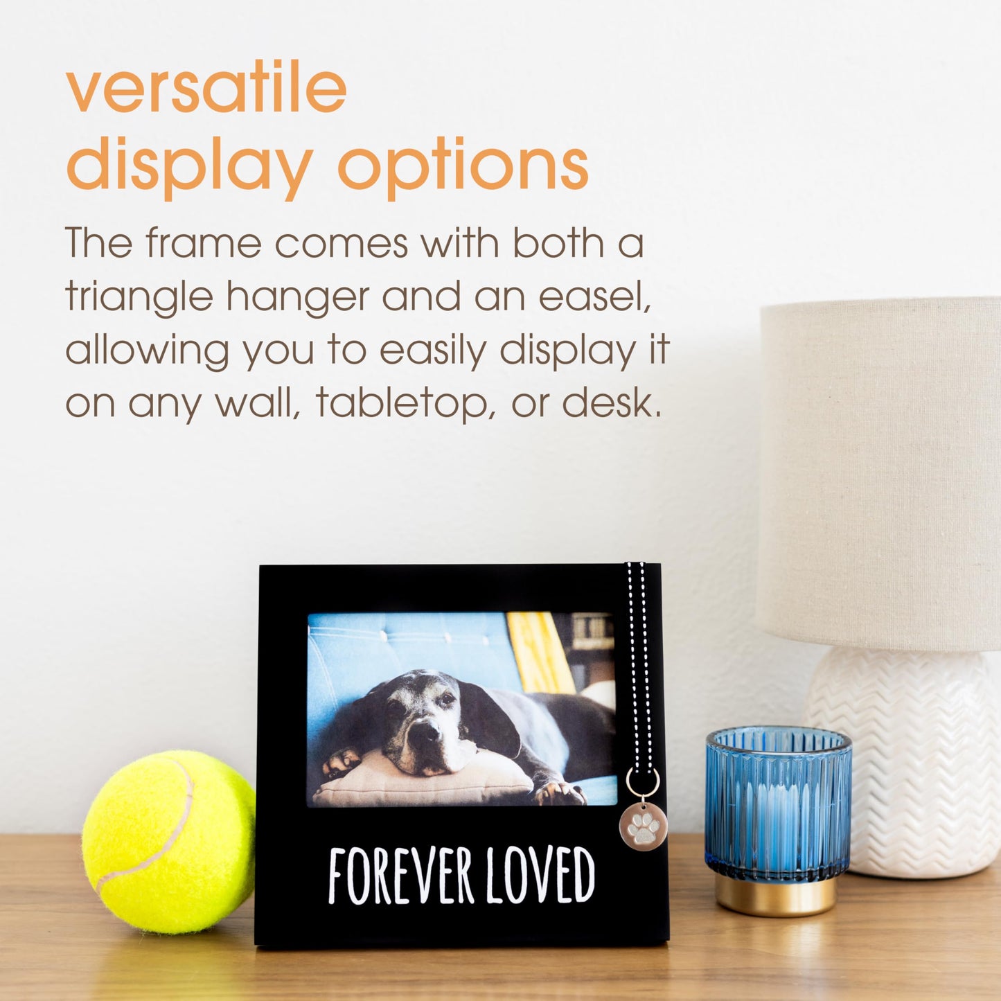 Black Wooden FOREVER LOVED Pet Memorial Remembrance 4x6 Photo Frame QGM20985