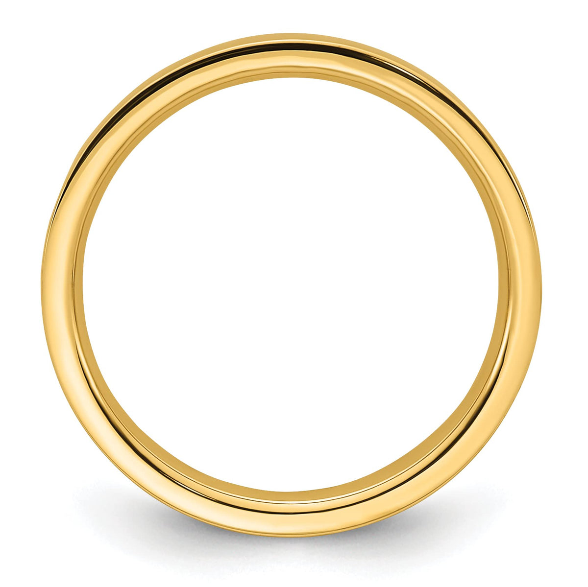 14k Yellow Gold 2.5mm Standard Weight Flat Comfort Fit Wedding Band Size 7.5