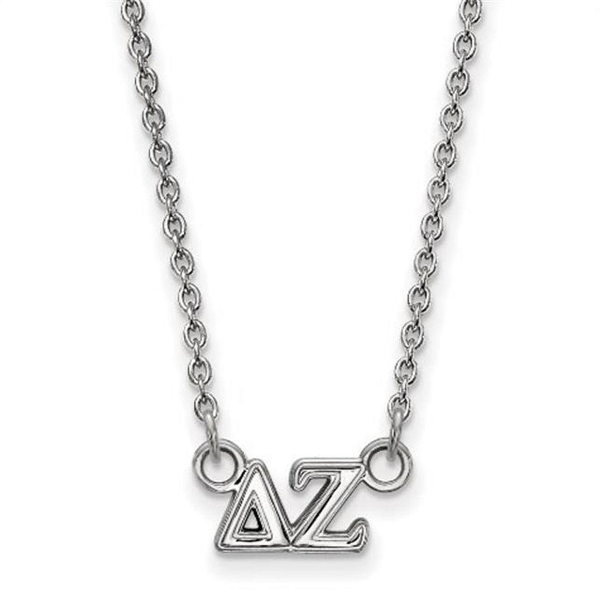 LogoArt SS006DZ-18 Sterling Silver Delta Zeta Pendant with Necklace, Extra Small