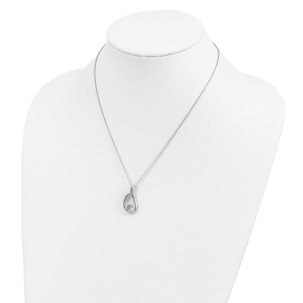 Sentimental Expressions Sterling Silver Rhodium-plated Friendship 18in Necklace 18 Inches