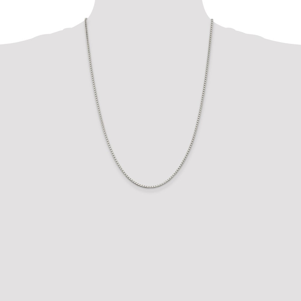 Sterling Silver 2mm Box Chain 24 Inches